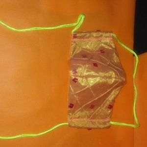 Orange Mask with parachute string